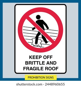 Prohibition signs vector illustration designs safety signs