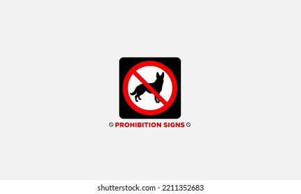 Prohibition signs vector logo design