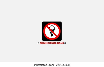 Prohibition signs vector logo design