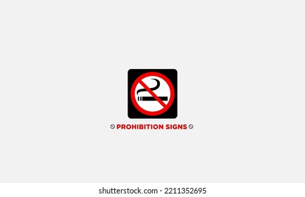 Prohibition signs vector logo design