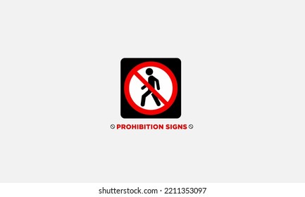 Prohibition signs vector logo design