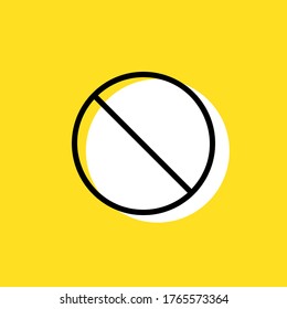 Prohibition simple vector icon illustration