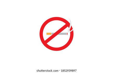 prohibition to smoking flat modern logo vector icon illustration