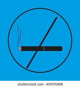 prohibition of smoking, stop, vector icon