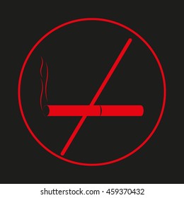 prohibition of smoking, stop, vector icon