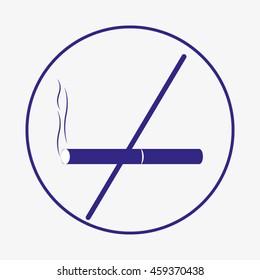 prohibition of smoking, stop, vector icon