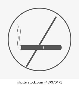 prohibition of smoking, stop, vector icon