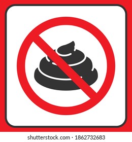 Prohibition of stools warning sign, Vector illustrations isolated.	