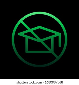prohibition to students nolan icon. Simple thin line, outline vector of Ban icons for ui and ux, website or mobile application