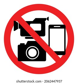 prohibición de tomar fotos, filmar y usar el teléfono