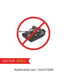 Prohibition tank vector eps icon