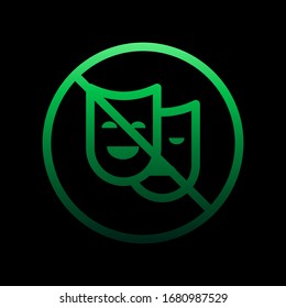 prohibition of theater nolan icon. Simple thin line, outline vector of Ban icons for ui and ux, website or mobile application