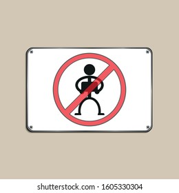 Prohibition of the transfer of boxes. Vector icon.