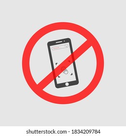 
prohibition of using mobile phones. prohibition icon. flat design. vector illustration