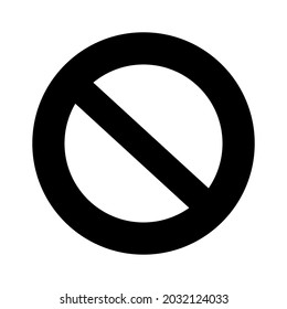  prohibition vector icon.