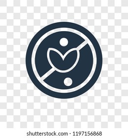 Prohibition vector icon isolated on transparent background, Prohibition transparency logo concept