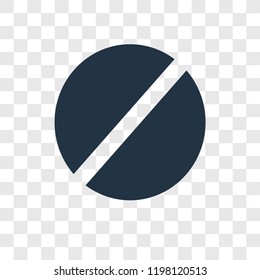 Prohibition vector icon isolated on transparent background, Prohibition transparency logo concept