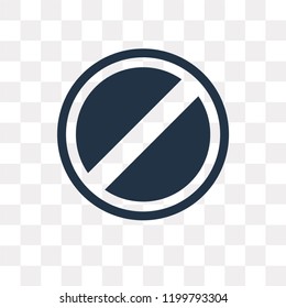 Prohibition vector icon isolated on transparent background, Prohibition transparency concept can be used web and mobile