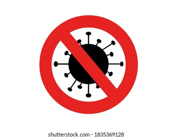 Prohibition vector icon viruses on white background