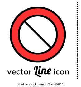 prohibition vector road sign icon
