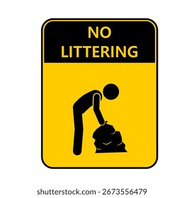 Prohibition vector sign do not throw trash.