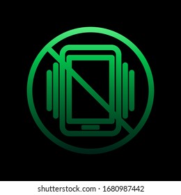 prohibition of vibration nolan icon. Simple thin line, outline vector of Ban icons for ui and ux, website or mobile application