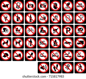 Prohibition warning signs