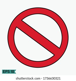 
Prohibición, advertencia y paro las señales, en un estilo plano.