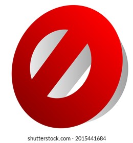 Prohibition-restriction sign icon. No entry, no entrance, do not enter sign