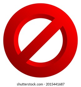Prohibition-restriction sign icon. No entry, no entrance, do not enter sign