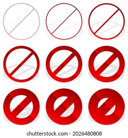 Prohibition-restriction sign icon. No entry, no entrance, do not enter sign