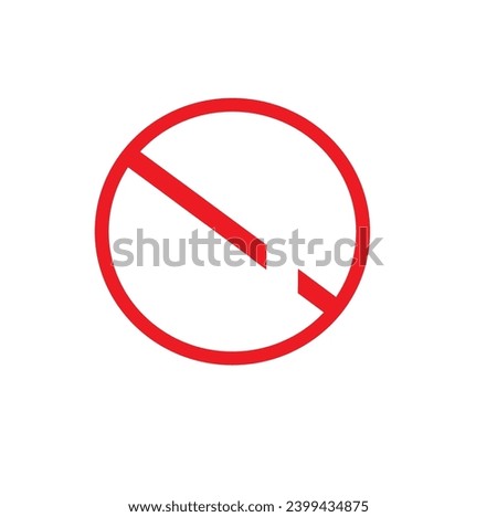 Prohibition-restriction sign icon. No entry, no entrance, do not enter sign