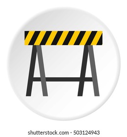 Prohibitory road sign icon. Flat illustration of prohibitory road sign vector icon for web