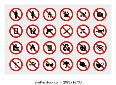 Prohibitory Sign Icon Design Vector
