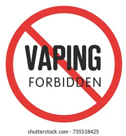 prohibitory sign vaping