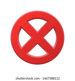 Prohibitory sign vector design illustration isolated on white background