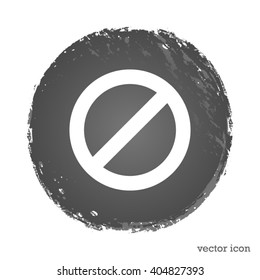 prohibitory sign vector icon