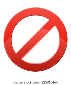 prohibitory sign vector illustration isolated on white background