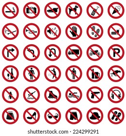 prohibitory signs