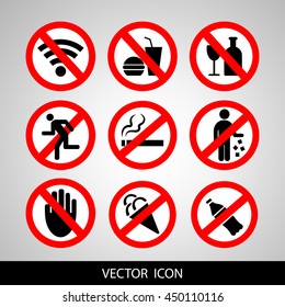 Prohibitory signs.
