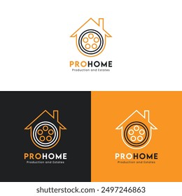 Pro-Homes Film Production and Real Estate - Minimalist and Serious Combination Mark Logo Design