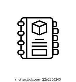 Icono de Agenda del proyecto en vector. Logotipo