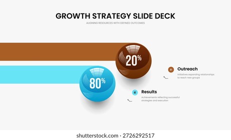 Plantilla de presentación de diapositivas de infografía de opciones de análisis de proyectos 2. Ilustración vectorial de diseño de diapositivas de informe financiero. Rendimiento de servicio Diseño de marco de gráfico de dos elementos.