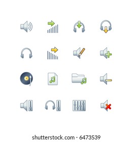 iconos de audio del proyecto