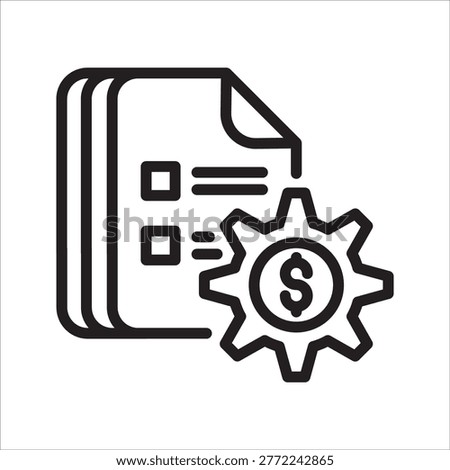 Project Based Income Uncertainty Line Icon - Temporary Earnings Instability
