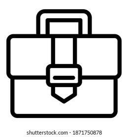 Project briefcase icon. Outline project briefcase vector icon for web design isolated on white background