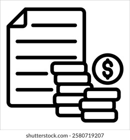 Project Budget Icon Element For Design