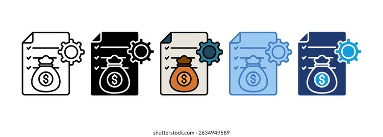 Elemento De Icono De Presupuesto De Proyecto Para Diseño
