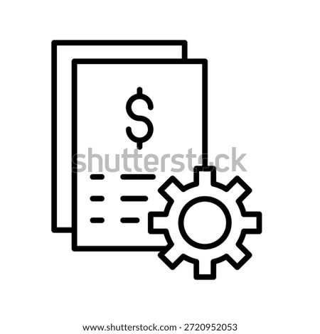 Project Budgeting Outline Icon Vector Illustration