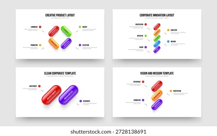 Campaña de proyecto 4 5 2 Colección de Plantilla de marco de infografía de 3 pasos. Conjunto de Ilustración vectorial de diseño de presentación de diapositivas de diagrama de tres opciones de cinco cinco cinco.